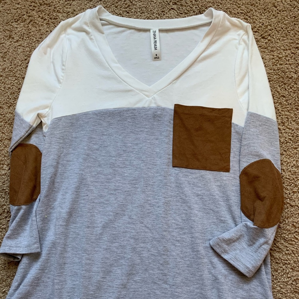 small shop bring 3/4 length pocket shirt